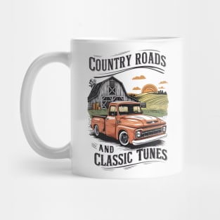 Country roads and Classic tunes - pickup truck Mug